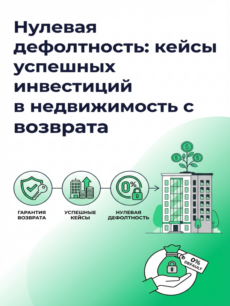 Ищете надежные инвестиции в недвижимость? Узнайте о кейсах с нулевой дефолтностью и гарантией возврата! Сделайте правильный выбор.